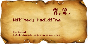 Némedy Madléna névjegykártya